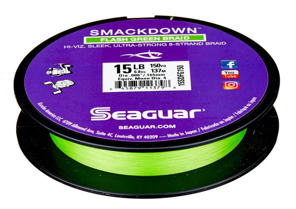 SEAGUAR SMACKDOWN BRAIDED LINE FLASH GREEN