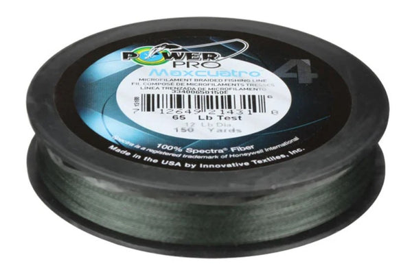 POWER PRO MAXCUATRO SPECTRA BRAIDED LINE MOSS GREEN