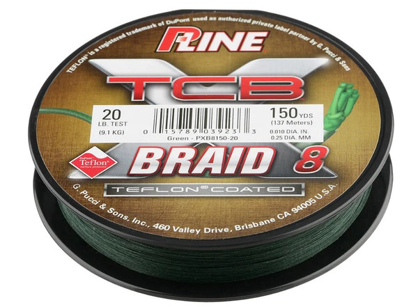 P-LINE TCB 8 TEFLON COATED 8-CARRIER BRAIDED LINE GREEN